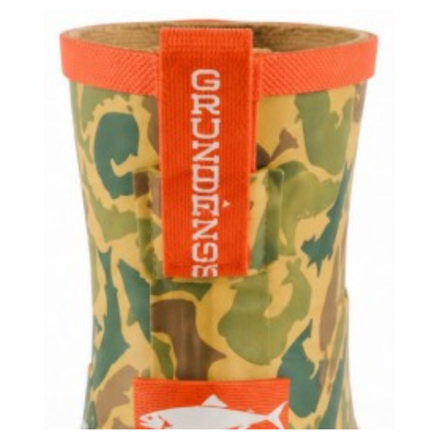 Grundens Kid's Guppy Rain Boots Waterproof, Fish Camo