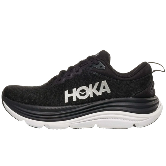 Hoka Gaviota 5 Women Cushioned Runing Shoes, Black/White - Ndoros