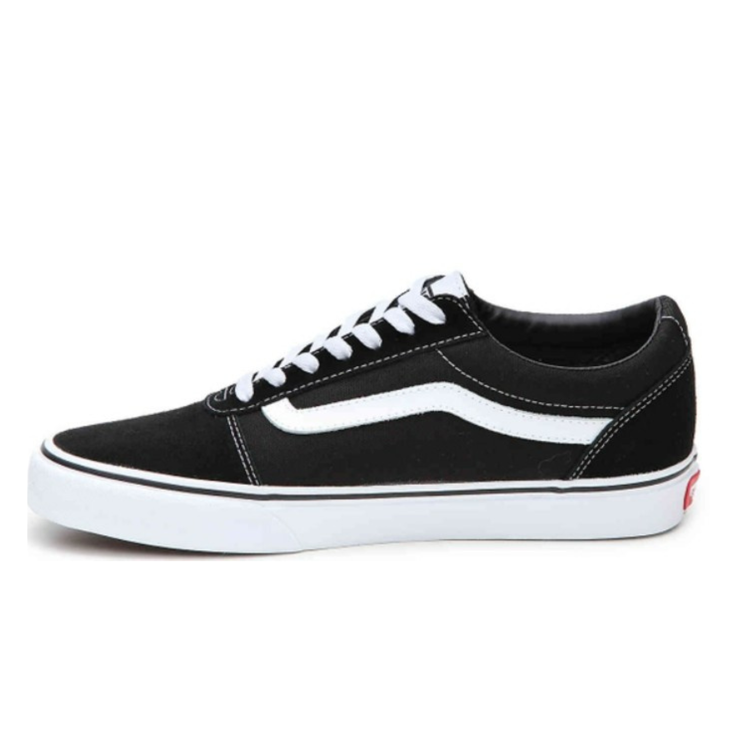 Vans Youth Ward Low-Top Skate Sneakers – Unisex Kids Casual Shoes, Black/White