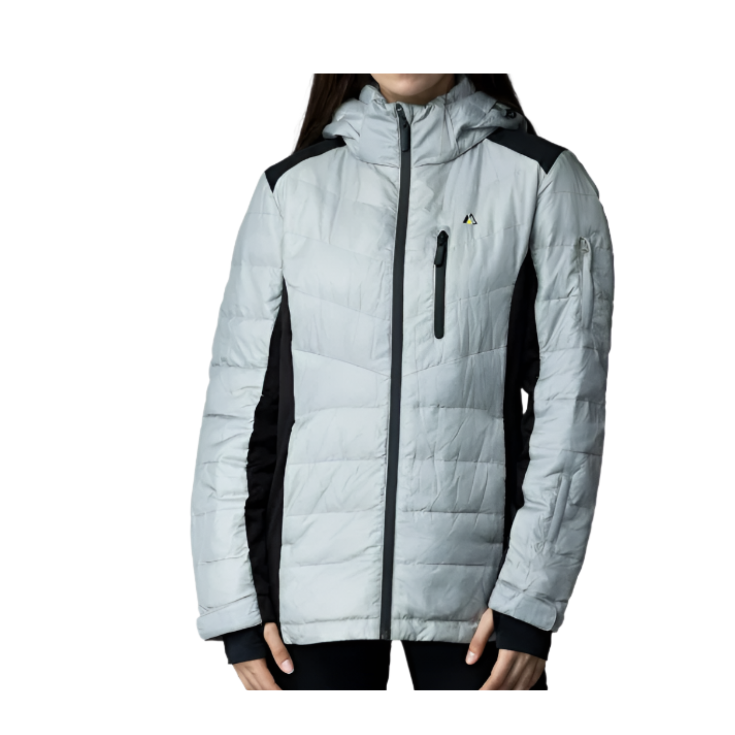 Apricoat EcoDown Adventure Women's Winter Coat - Stylish, Ultra Light Down Jacket, Packable, Gray - Ndoros