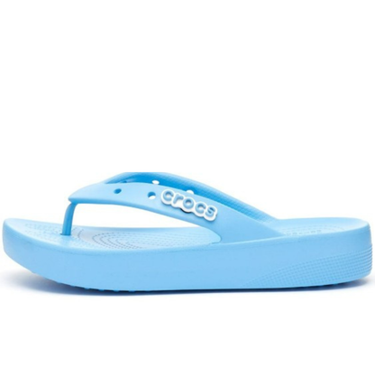 Crocs Women's Classic Platform Flip Flops – Lightweight Cushioned, Oxygen - Ndoros
