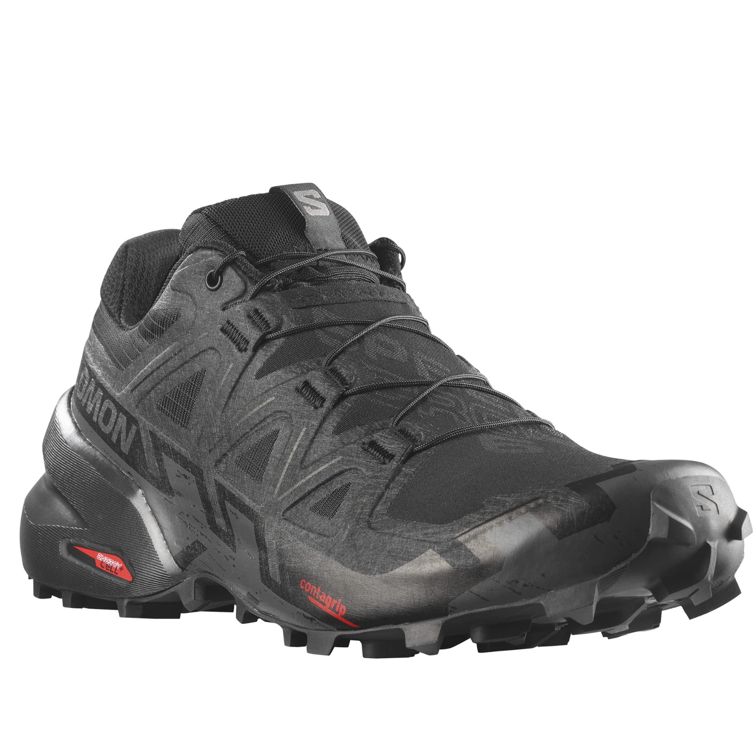 Salomon Women's Speedcross 6 Sneaker, Black/Black/Phantom - Ndoros