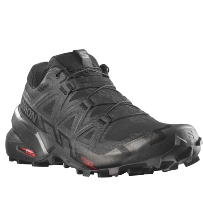 Salomon Women's Speedcross 6 Sneaker, Black/Black/Phantom - Ndoros