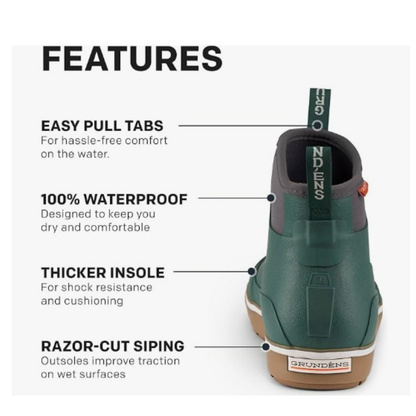 Grundens Women's Deck-Boss Ankle Boot Waterproof, Pine