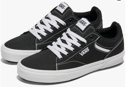 checked Vans Seldan Low-Top Sneaker, Black/White Unisex Big Kid - Ndoros
