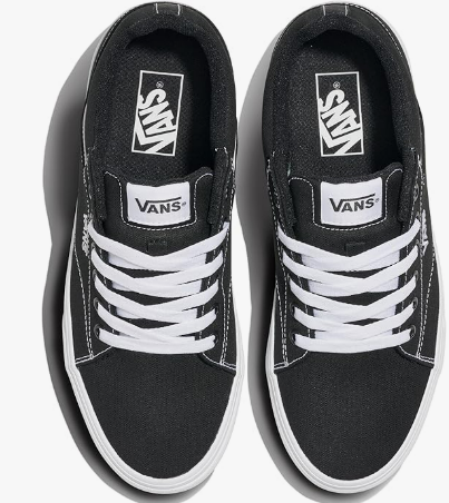 checked Vans Seldan Low-Top Sneaker, Black/White Unisex Big Kid - Ndoros