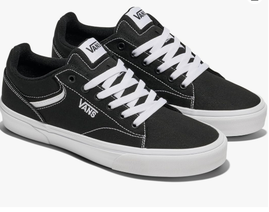checked Vans Seldan Low-Top Sneaker, Black/White Unisex Big Kid - Ndoros