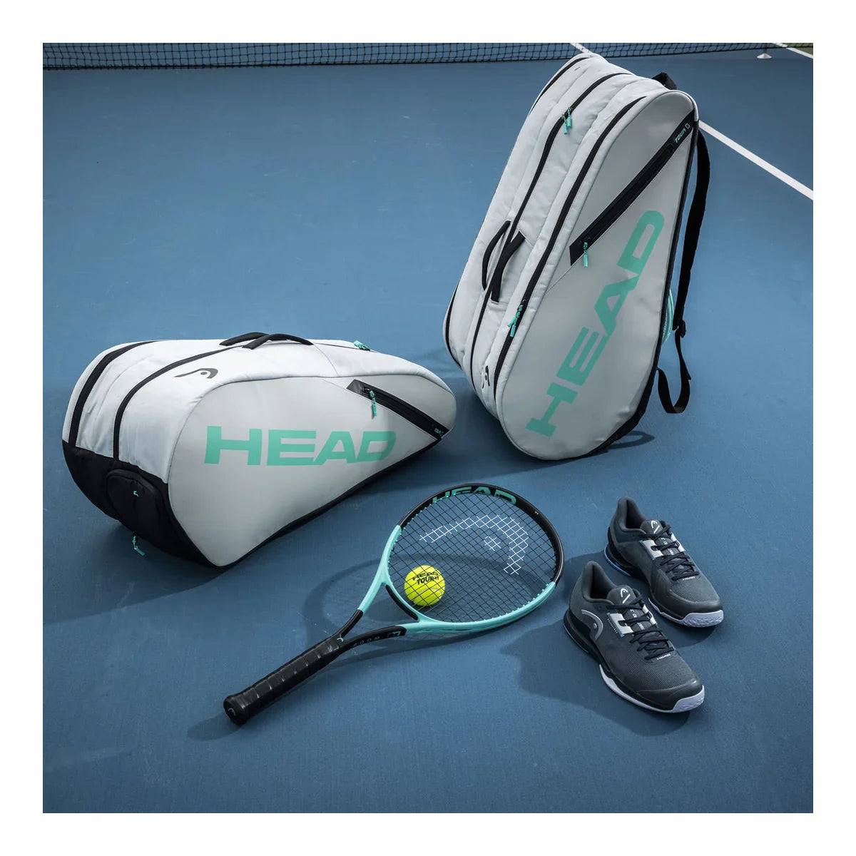 HEAD Boom MP Racquet in Black/Green