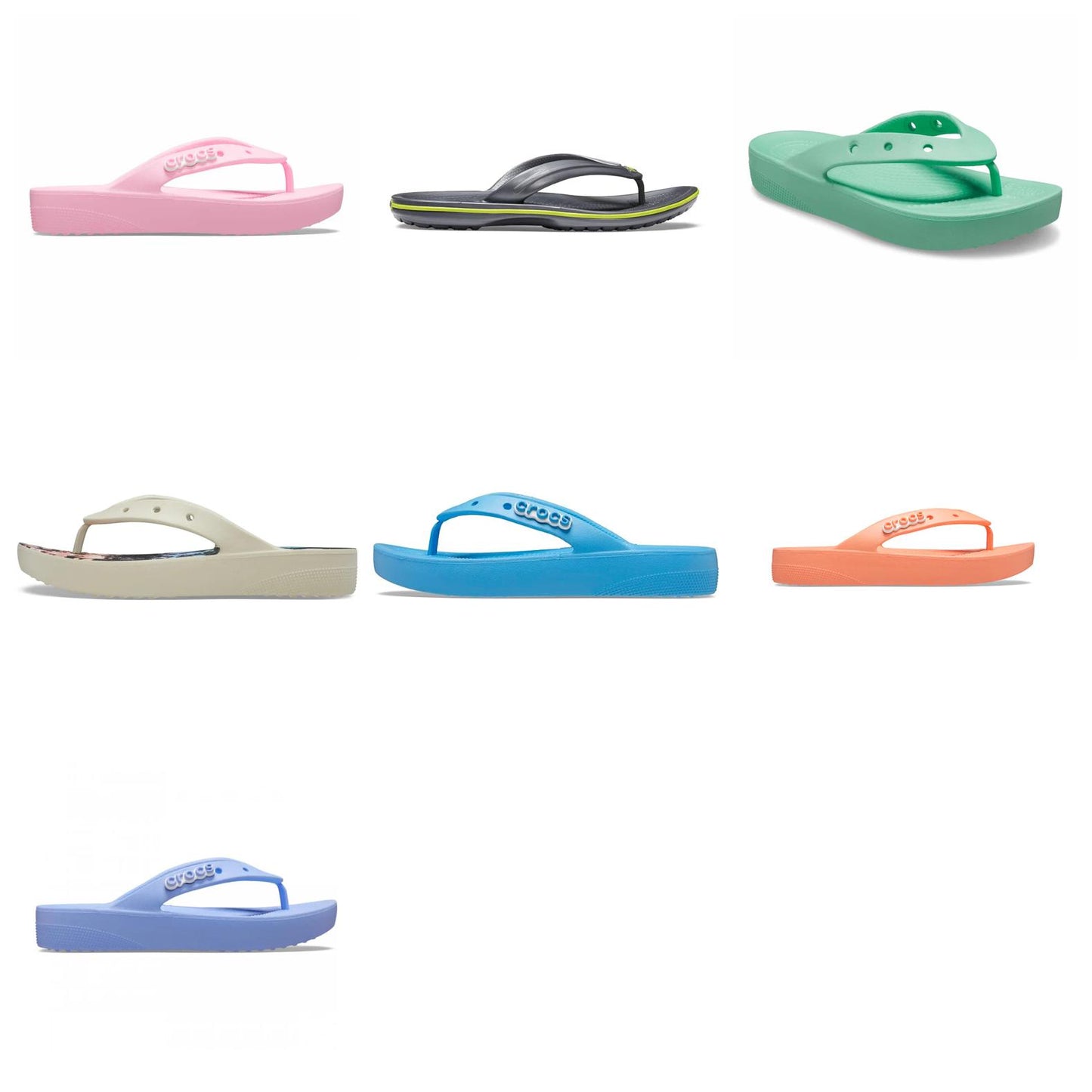 Crocs Women's Classic Flip Flops Platform Sandals