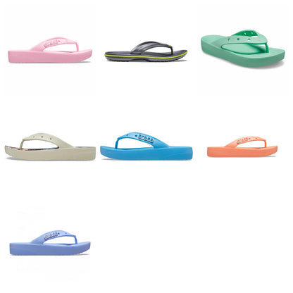 Crocs Women's Classic Flip Flops Platform Sandals