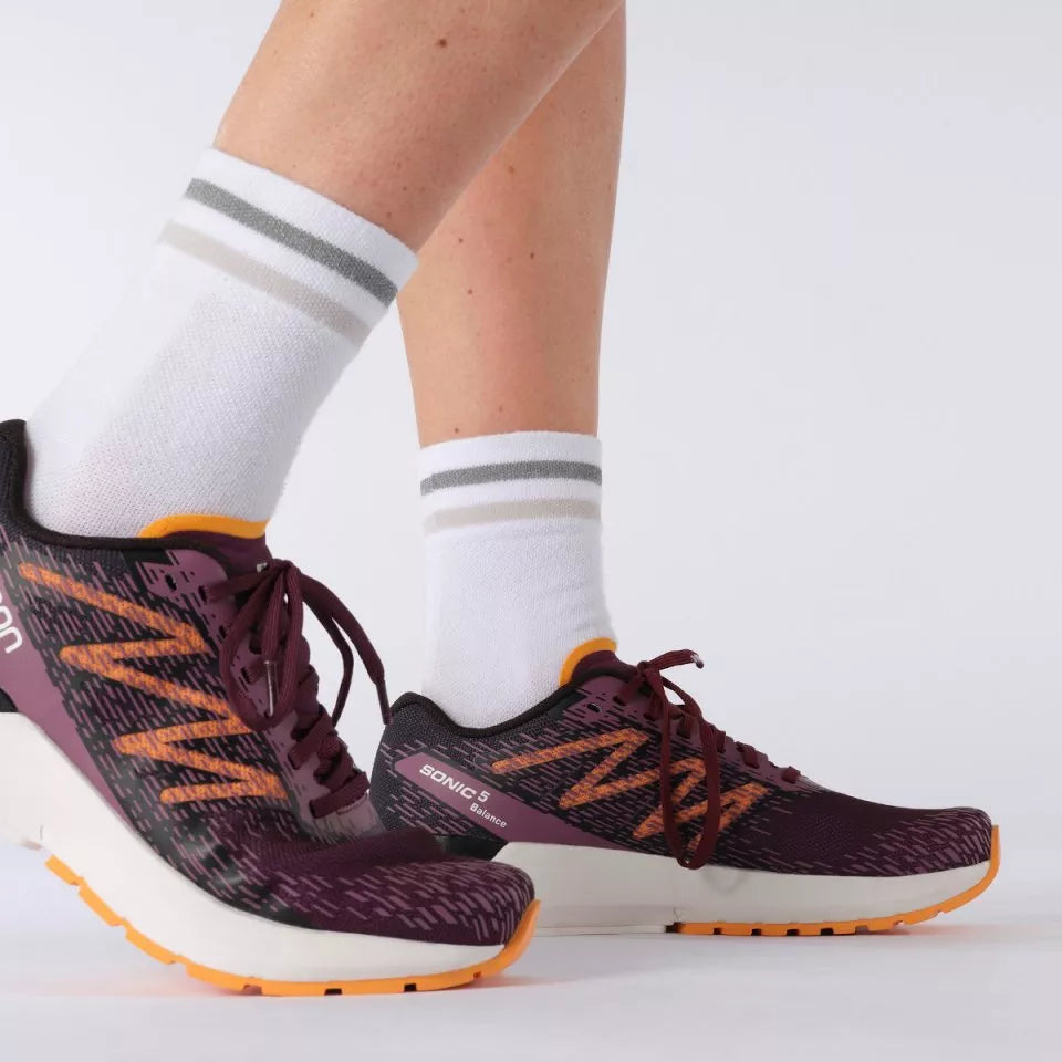 Salomon Sonic 5 Balance Zapatillas de trail running para mujer, rojo uva